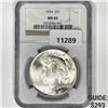 Image 1 : 1924 Silver Peace Dollar NGC-MS65