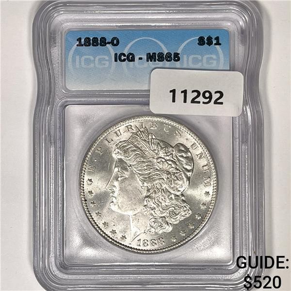 1888-O Morgan Silver Dollar ICG-MS65