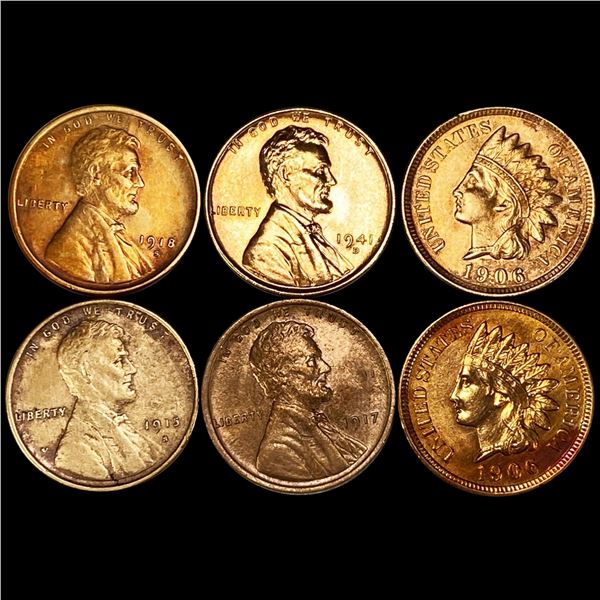(6) Misc Cents UNCIRCULATED