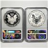 Image 2 : 2012-S Set (2) Silver Eagle NGC-PF69 1 UC, 1 Rev