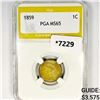Image 1 : 1859 Indian Head Cent PGA-MS65