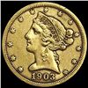 Image 1 : 1903-S $5 Gold Half Eagle ABOUT UNCIRCULATED