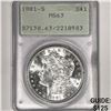 Image 1 : 1881-S Morgan Silver Dollar PCGS-MS63