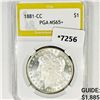 Image 1 : 1881-CC Morgan Silver Dollar PGA-MS65+