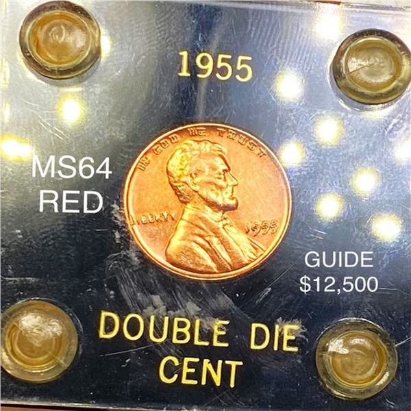 1955/55 DDO Lincoln Wheat Cent CHOICE BU RED