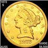 Image 1 : 1872-S $5 Gold Half Eagle CHOICE AU