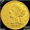 Image 1 : 1844-D $5 Gold Half Eagle UNCIRCULATED