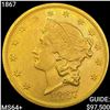 Image 1 : 1867 $20 Gold Double Eagle CHOICE BU+