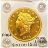 Image 1 : 1895 $20 Gold Double Eagle CHOICE PROOF DCAM