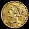 Image 1 : 1900 $5 Gold Half Eagle UNCIRCULATED