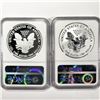 Image 2 : 2012-S Set (2) Silver Eagle NGC-PF69 1 UC, 1 Rev