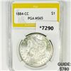 Image 1 : 1884-CC Morgan Silver Dollar PGA-MS65