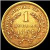 Image 2 : 1854 Rare Gold Dollar CLOSELY UNCIRCULATED