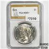Image 1 : 1925 Silver Peace Dollar PGA-MS65+