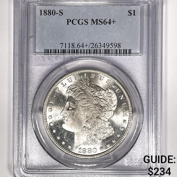 1880-S Morgan Silver Dollar PCGS-MS64+