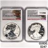 Image 1 : 2012-S Set (2) Silver Eagle NGC-PF69 1 UC, 1 Rev