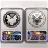 Image 2 : 2012-S Set (2) Silver Eagle NGC-PF69 1 UC, 1 Rev