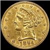 Image 1 : 1894 $5 Gold Half Eagle UNCIRCULATED