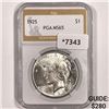 Image 1 : 1925 Silver Peace Dollar PGA-MS65