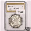 Image 1 : 1884-CC Morgan Silver Dollar PGA-MS65