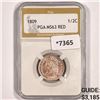 Image 1 : 1809 Classic Head Half Cent PGA-MS63 RED