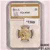 Image 1 : 1911-S $5 Gold Half Eagle PGA-MS60