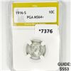 Image 1 : 1916-S Barber Dime PGA-MS64+