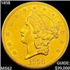 Image 1 : 1858 $20 Gold Double Eagle UNCIRCULATED