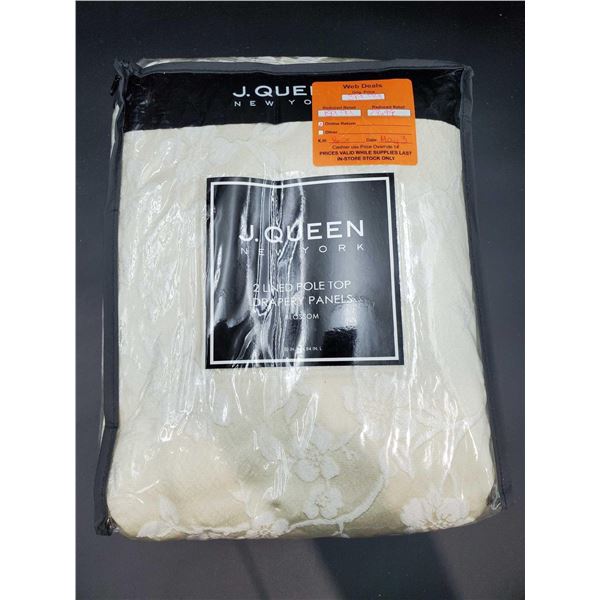 J. Queen 2 Lined Pole Top Drapery Panel
