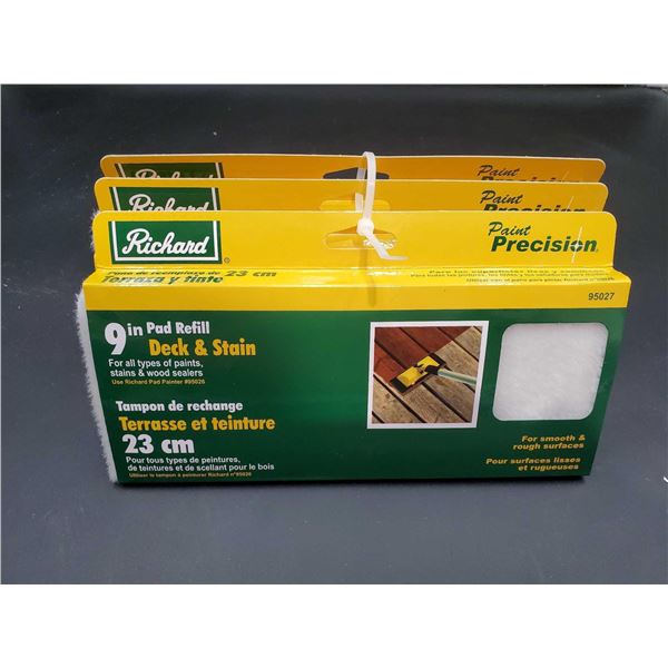Richard Paint Precision 9in Pad Refill for Deck & Stain (4ct)