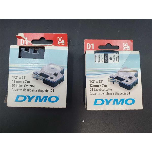 Dymo D1 Label Cassette (2ct - .5in x 23ft)