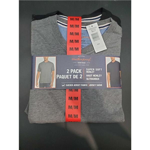 Original Weatherproof Vintage 2pk Super Soft Henleys (M)