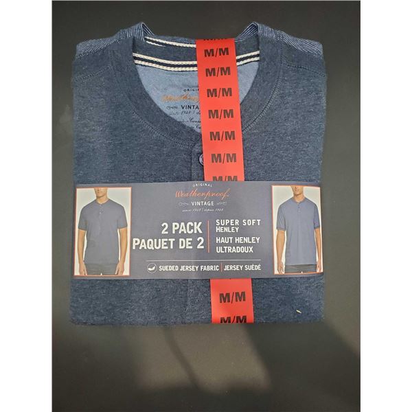 Original Weatherproof Vintage 2pk Super Soft Henleys (M)