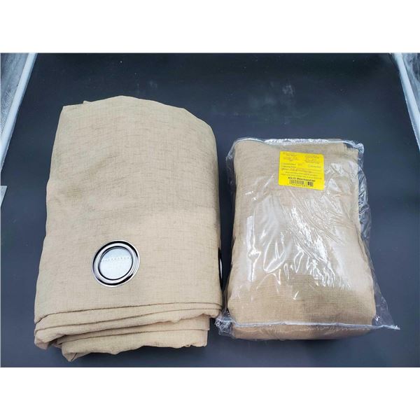 2-84in Curtain Panels with Silver Rivets