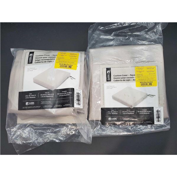 Classic Accessories Cushion Covers-Mushroom (2- 21in x 21in)