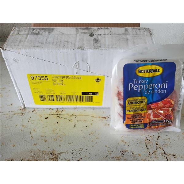Butterball Turkey Pepperoni Sliced Case lot of 10 x 175g