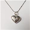 Image 1 : Silver Heart 20" Necklace (~Size )(Ring is resizable for $40) (~length inches), Suggested Retail Val
