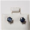 Image 1 : Silver Sapphire(0.36ct) Earrings (~Size )(Ring is resizable for $40) (~length inches), Made in Canad