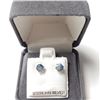 Image 4 : Silver Sapphire(0.36ct) Earrings (~Size )(Ring is resizable for $40) (~length inches), Made in Canad