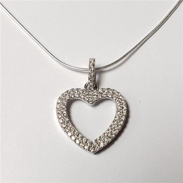 Silver Cz 18" Necklace (~Size )(Ring is resizable for $40) (~length inches), Suggested Retail Value 