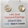 Image 4 : 14K Yellow Gold Diamond 2In1(0.02ct) Earrings (~Size )(Ring is resizable for $40) (~length inches), 