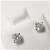 Image 2 : 14K White Gold Diamond (0.6Ct,I2-3,G-H) Earrings  (~weight 0.55g), Made in Canada, Appraised Retail 