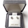 Image 3 : 14K White Gold Diamond (0.6Ct,I2-3,G-H) Earrings  (~weight 0.55g), Made in Canada, Appraised Retail 