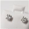 Image 4 : 14K White Gold Diamond (0.6Ct,I2-3,G-H) Earrings  (~weight 0.55g), Made in Canada, Appraised Retail 