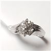 Image 3 : 10K White Gold Diamond(0.3ct) Ring (~Size 7)( (~weight 2.75g), Made in Canada, Suggested Retail Valu