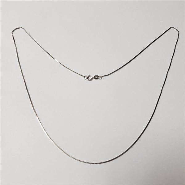 10K White Gold 18" 1.25G Necklace  (~length 18"inches) (~weight 1.25g), Suggested Retail Value $600