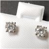 Image 3 : 14K White Gold Diamond (0.68Ct,Si1-2,H-I) Earrings (~weight 0.64g), Made in Canada, Appraised Retail