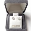 Image 4 : 14K White Gold Diamond (0.68Ct,Si1-2,H-I) Earrings (~weight 0.64g), Made in Canada, Appraised Retail