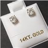 Image 5 : 14K White Gold Diamond (0.68Ct,Si1-2,H-I) Earrings (~weight 0.64g), Made in Canada, Appraised Retail