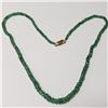 Image 1 : 10K Yellow Gold Emerald 16"(45ct) Necklace  (~length 16"inches) (~weight 9.4g), Made in Canada, Appr